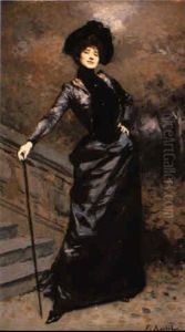 Portrait De Juana Romani by Ferdinand Victor Leon Roybet