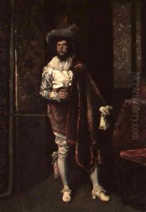 Kavalier In Interieur by Ferdinand Victor Leon Roybet