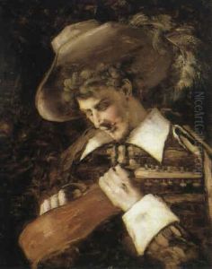Joueur De Luth by Ferdinand Victor Leon Roybet