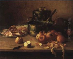 Nature Morte A La Bouilloire Et Aux Pommes
