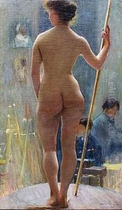 Nu Devant Les Peintres by Henri-Paul Royer