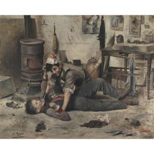 Young Boys Wrestling