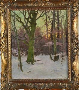 Sous-bois Enneige by Henri-Paul Royer