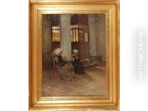 Jeunes Bretonnes En Priere by Henri-Paul Royer