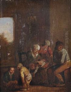 Family In Aninterior by Andries Dirksz. Both