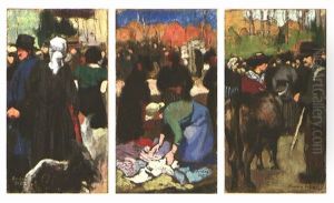 Etude Sur La Foire De Sion (set Of 3) by Andre Roz