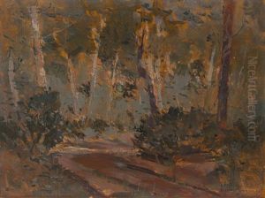 Interior Woodland Trail, Forested Landscape by Arthur Dominique Rozaire