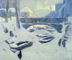 Coal Barges, Quebec by Arthur Dominique Rozaire