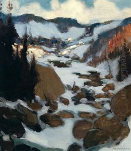 Winter Valley - Laurentian River by Arthur Dominique Rozaire