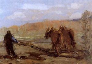 Plowing The Field by Arthur Dominique Rozaire