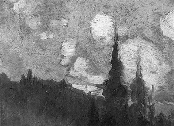 Treetops And Passing Clouds - view 1