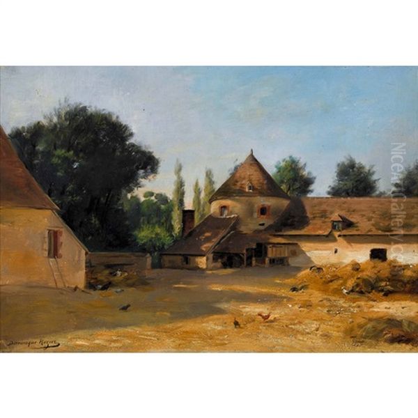 Bauernhofszene Mit Huhnern - view 1