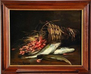 Nature Morte Aux Poissons Et Crevettes