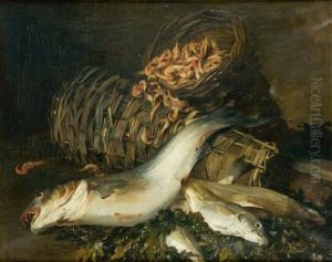 Nature Morte Aux Poissons Et Crevettes