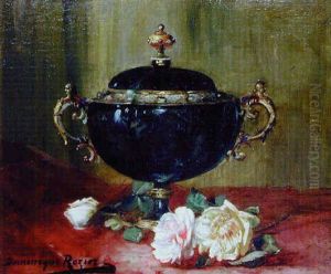 Drageoir Et Jete De Roses Sur Un Entablement
