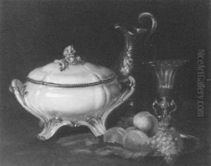 Nature Morte A La Soupiere, A L'aiguiere Et A La Coupe De Fruits