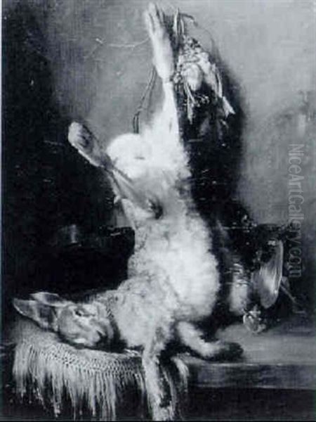 Jagdstilleben Mit Hasen Und Vogeln - view 1