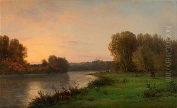 Bord De Riviere Au Crepuscule - view 1