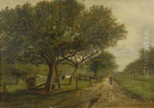 Figure On A Country Lane