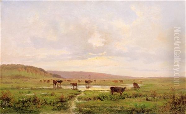 Weidelandschaft Mit Kuhen - view 1