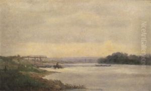 Flusslandschaft Mit Reiter