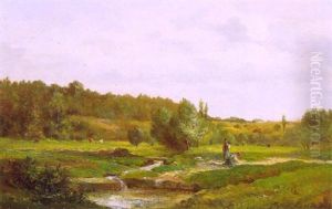 Paysage Aux Lavandieres