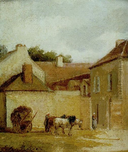 L'attelage Devant La Ferme - view 1