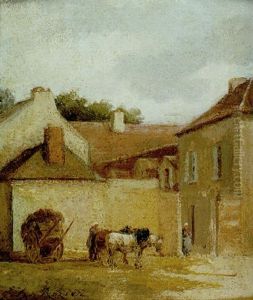 L'attelage Devant La Ferme L'attelage Devant La Ferme