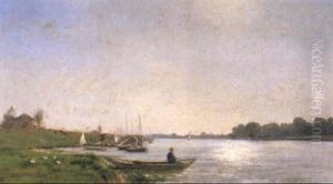 Les Bords De La Seine by Jules Charles Rozier