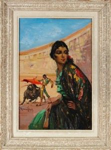 La Danseuse De Flamenco A La Corrida by Carlos Ruano Llopis