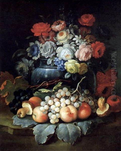 Stilleben Von Blumen Und Fruchten - view 1