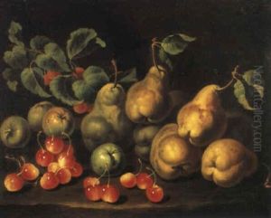 Natura Morta Con Ciliege, Pere E Mele