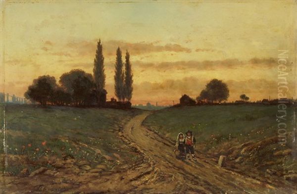 Suditalienische Landschaft Mit Jungem Paar - view 1
