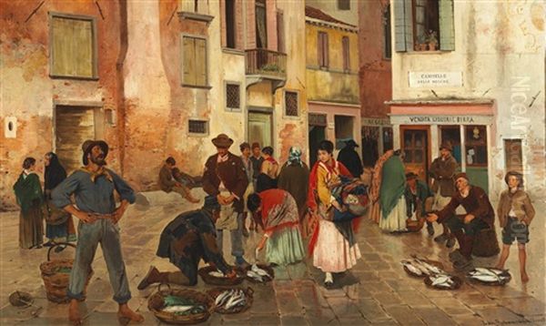 Fish Market In Venice - view 1