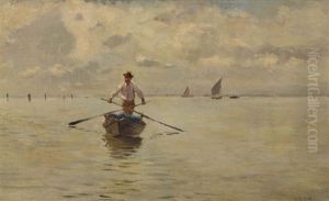 Fischerboot In Der Lagune by Franz Leo Ruben