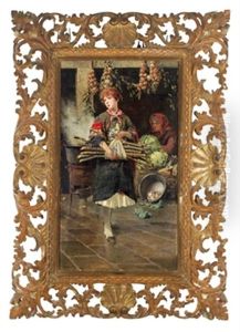 Italienisches Madchen Am Gemusemarkt Italienisches Madchen Am Gemusemarkt