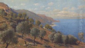 Strand Bei Taormina by Franz Leo Ruben