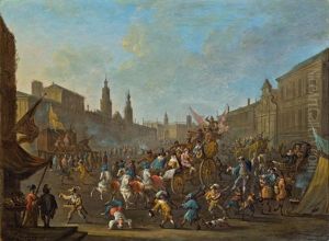 Gaukler In Einer Stadt