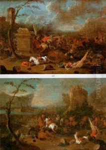 Escena De Batalla by Arnold Frans (Francesco) Rubens