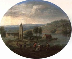 Fluslandschaft Mit Kirche by Arnold Frans (Francesco) Rubens