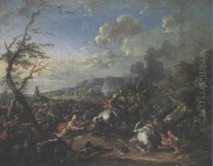 Gefechtsszene Aus Den Turkenkriegen