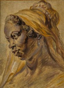Study Of A Black Woman Wearing A Cap by (studio of) Rubens, Peter Paul