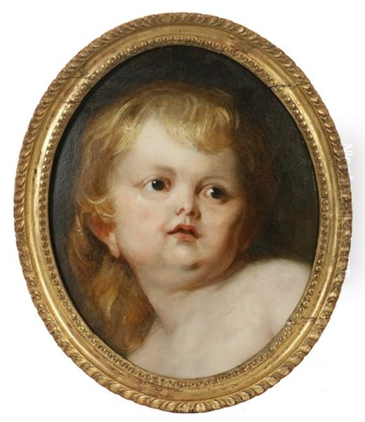 17th C. Study Of A Child's Head - view 1