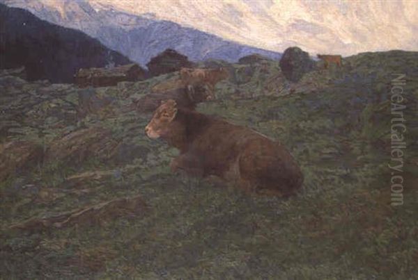 Glarner Landschaft Mit Kuhen - view 1