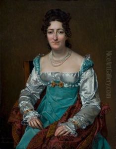 Portrait De Femme Enveloppee Dans Un Chale Des Indes