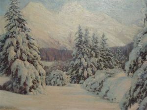 Bei St-moritz. Piz Lanquard U. Piz Muragl by Eduard Ruedisuehli