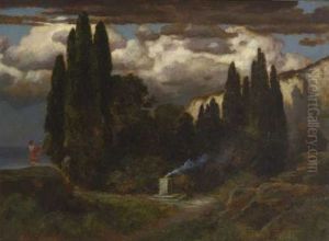 Brandopfer An Sudlicher Meereskuste by Eduard Ruedisuehli