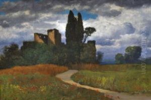 Sommerlandschaft Mit Burgruine