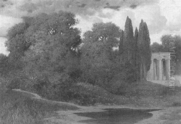Herbstlandschaft Mit Tempel - view 1