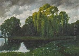 Parklandschaft Am See by Traugott Hermann Ruedisuehli